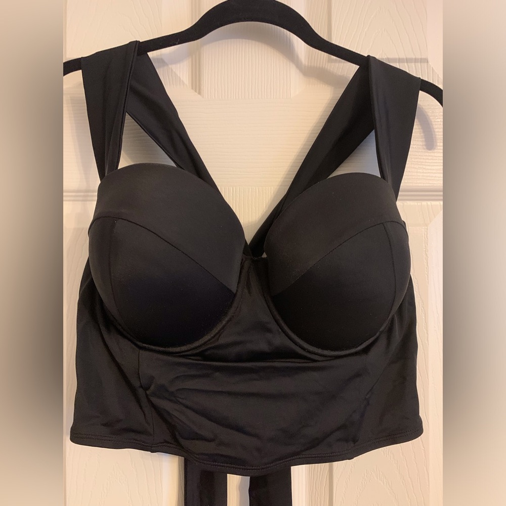 Torrid black swim top, 18/20 (2X)